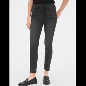 GAP High Rise True Skinny Button Fly Jeans Sz 27